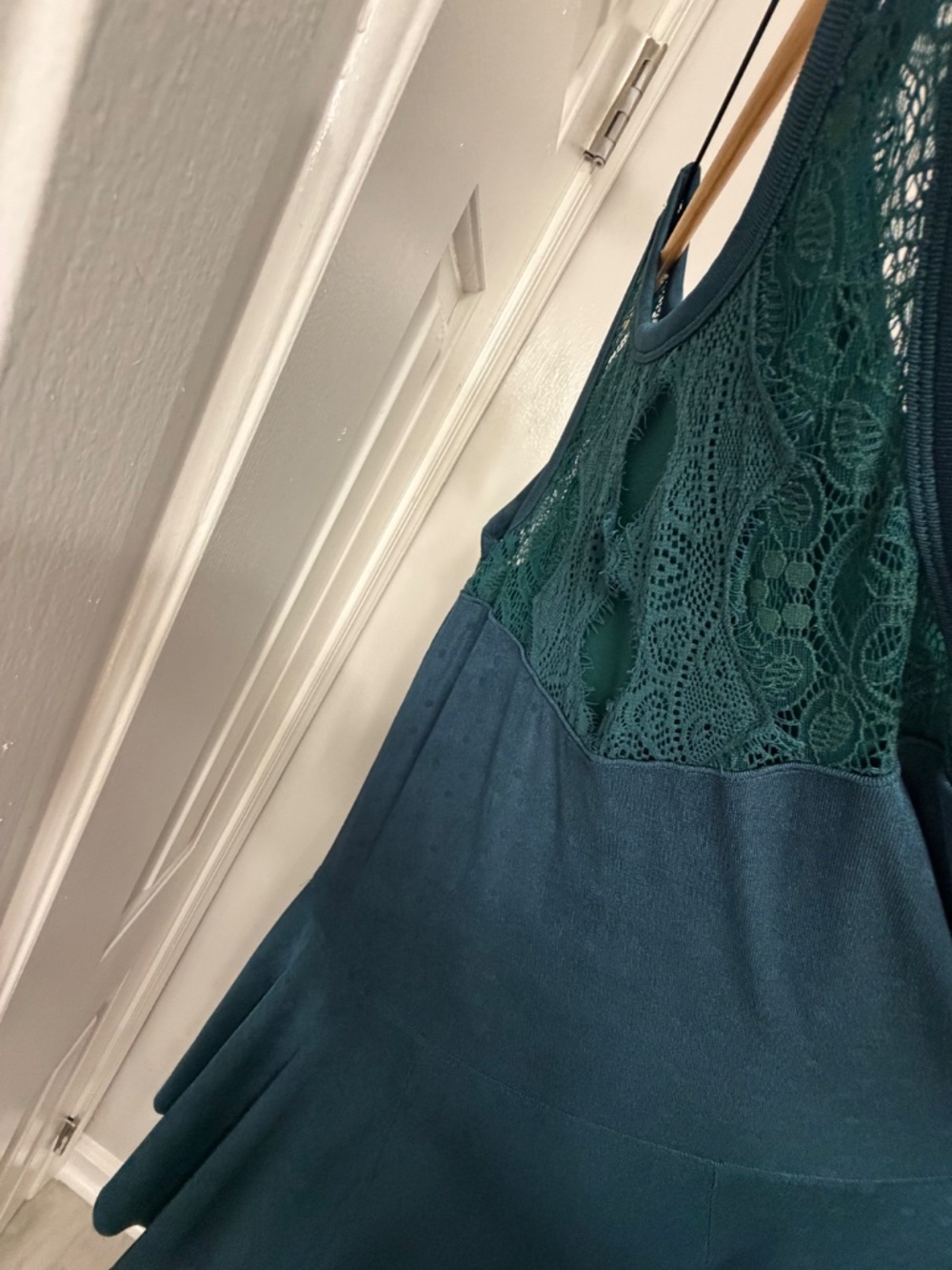 FREE PEOPLE FOREST GREEN SLEEVELESS DRESS - Picture 7 of 8